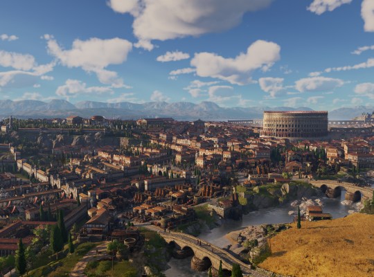 Stunning landscape of a Roman city in Anno 117: Pax Romana with Colosseum