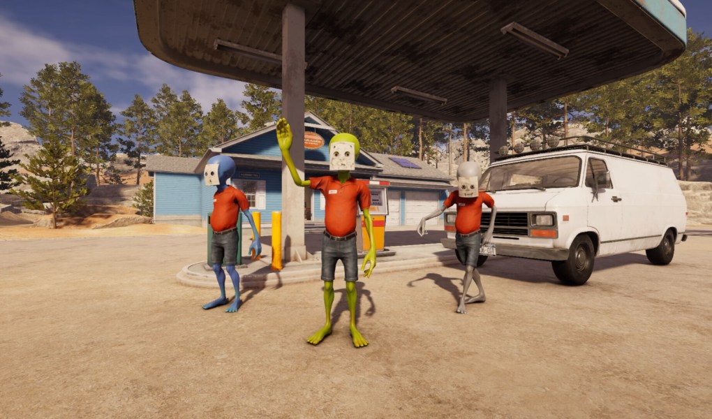 As if being a gas station attendant in Roadside Research wasn't stressful enough, I'm also an alien who has to research humans while trying not to poop goop everywhere gameplay screenshot 2