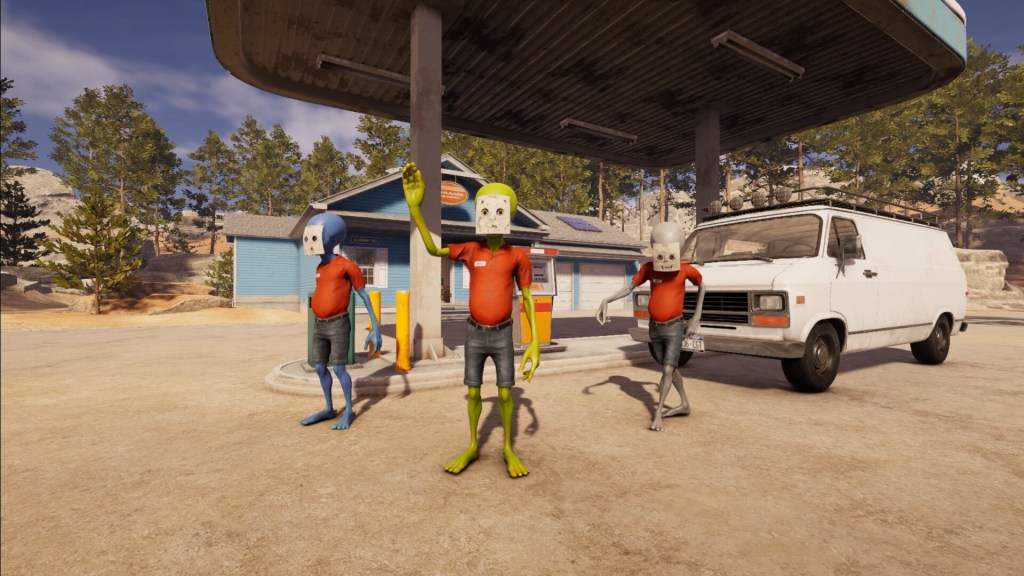 As if being a gas station attendant in Roadside Research wasn't stressful enough, I'm also an alien who has to research humans while trying not to poop goop everywhere gameplay screenshot 2