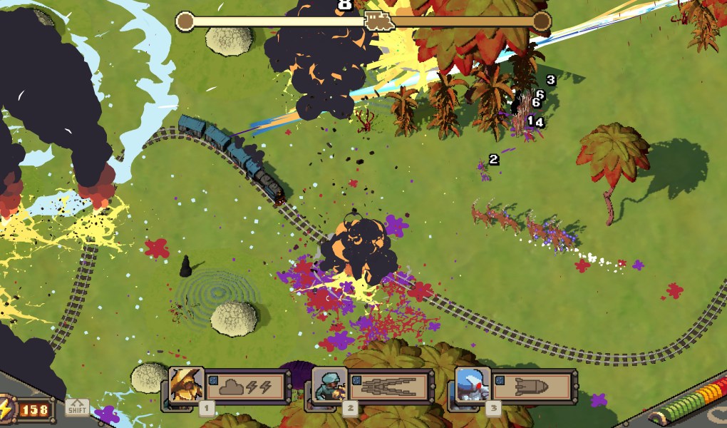 Explosive gameplay scene from Australia Did It showcasing tactical strategy and vibrant visuals.