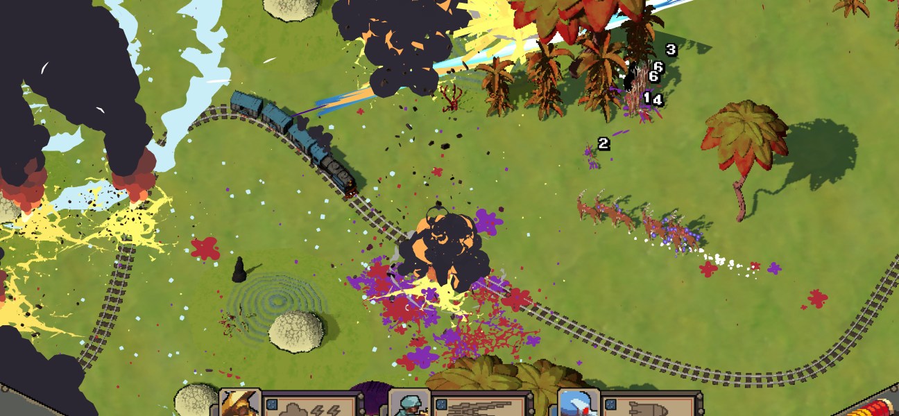 Explosive gameplay scene from Australia Did It showcasing tactical strategy and vibrant visuals.