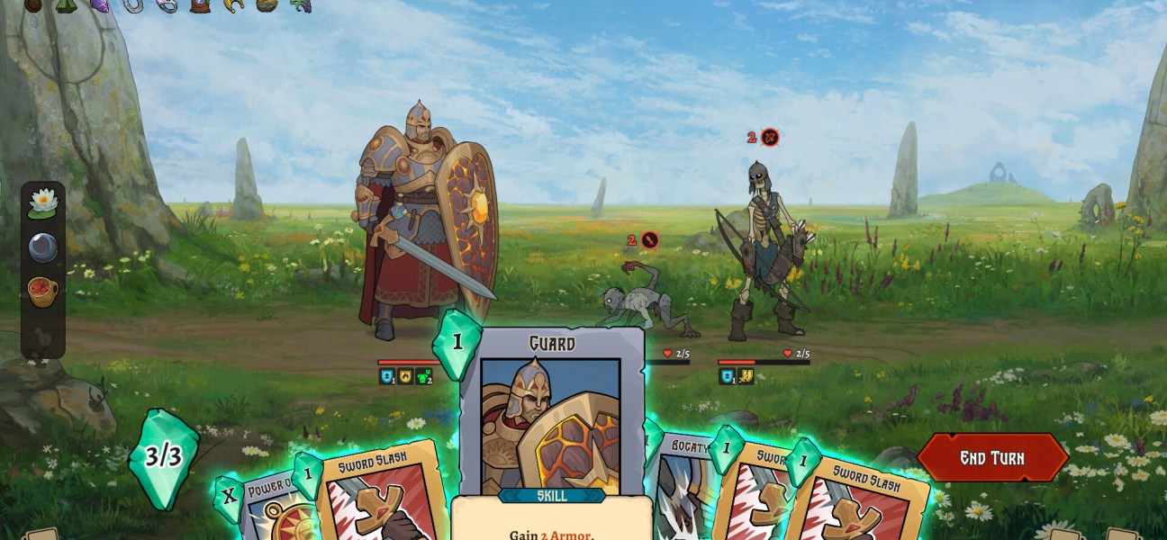 Turn-based strategy gameplay in Deathless. The Hero Quest with cards and characters.