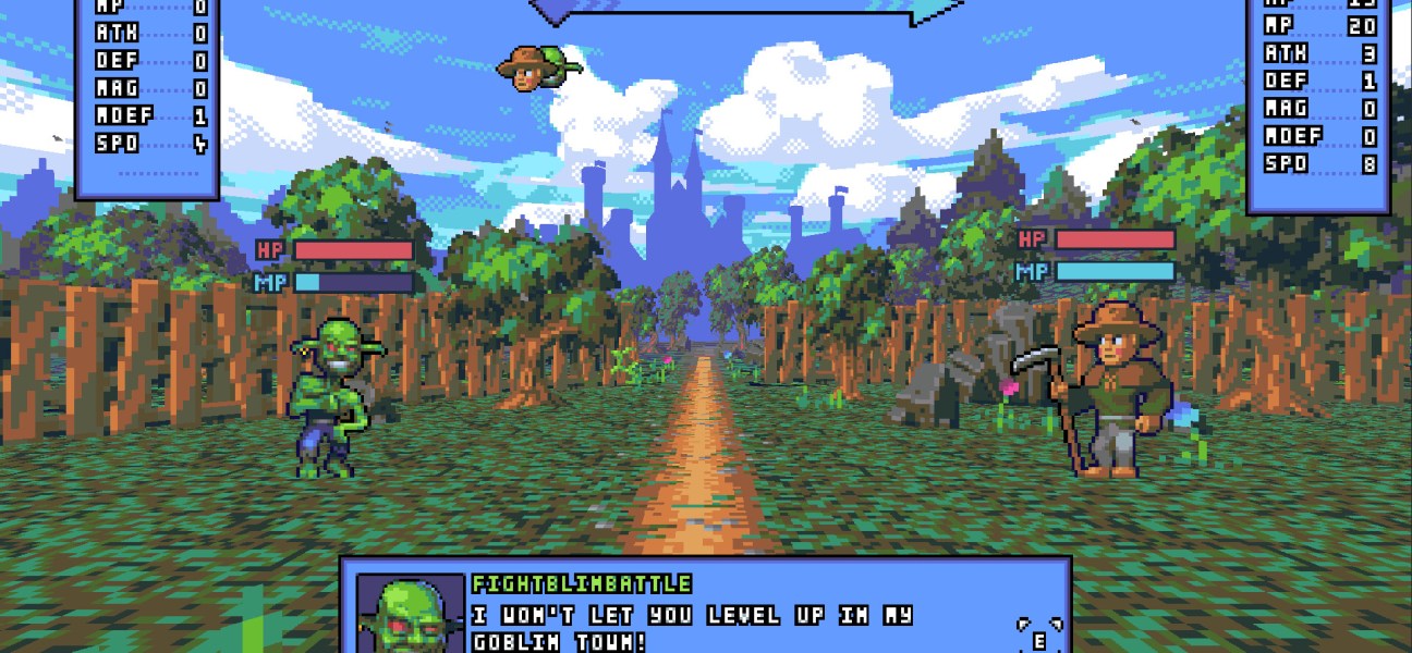 Turn-based strategy scene from I Won't Let You Level Up In My Goblin Town