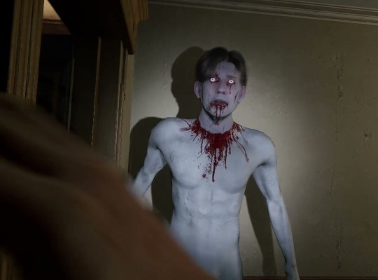 Chilling scene from Junji Ito Maniac: An Infinite Gaol featuring a bloodied figure.