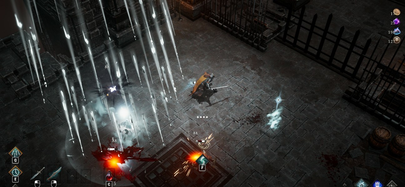Action-packed scene from Netherworld Covenant showcasing tactical combat and dark fantasy elements.