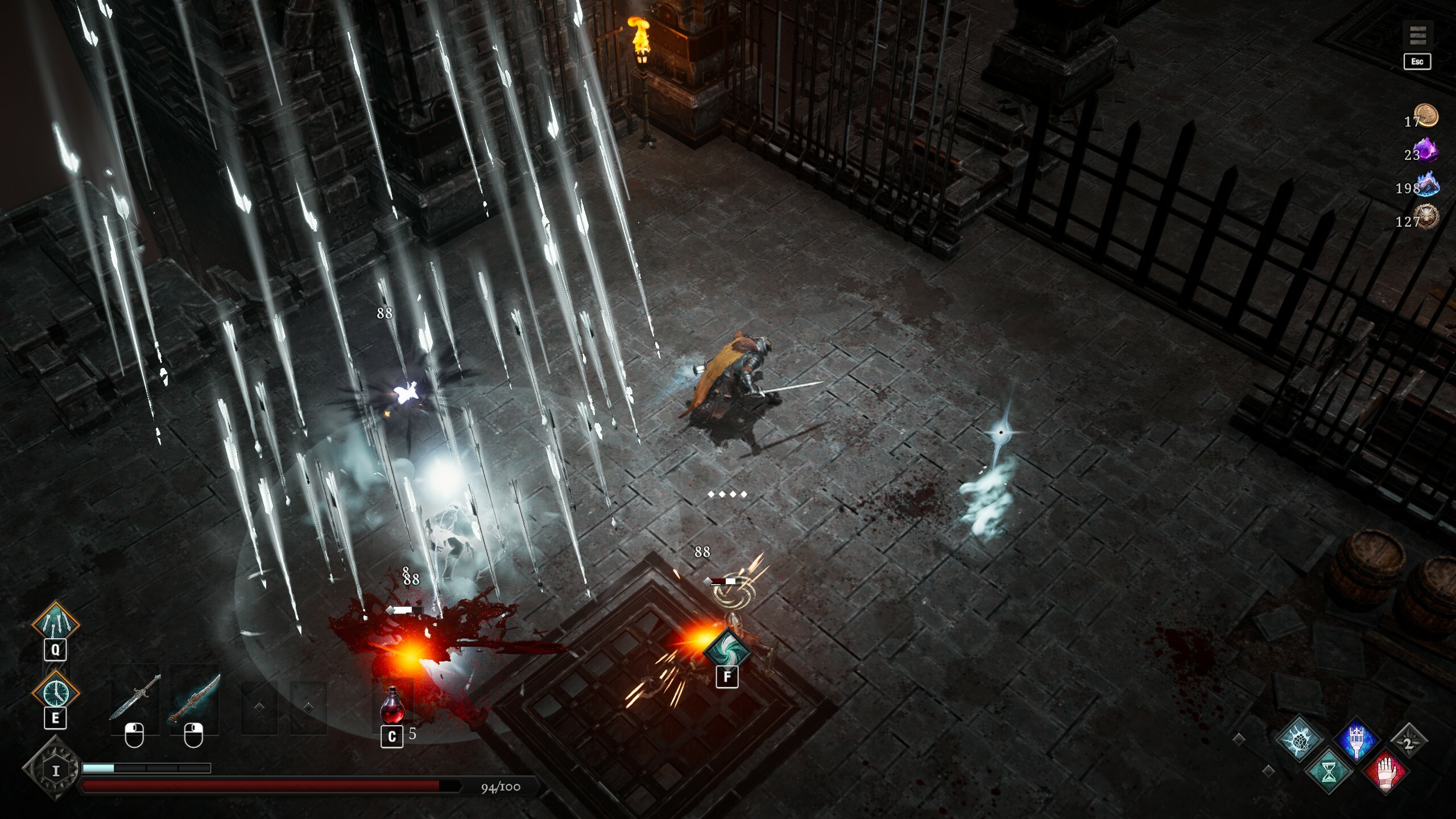 Action-packed scene from Netherworld Covenant showcasing tactical combat and dark fantasy elements.