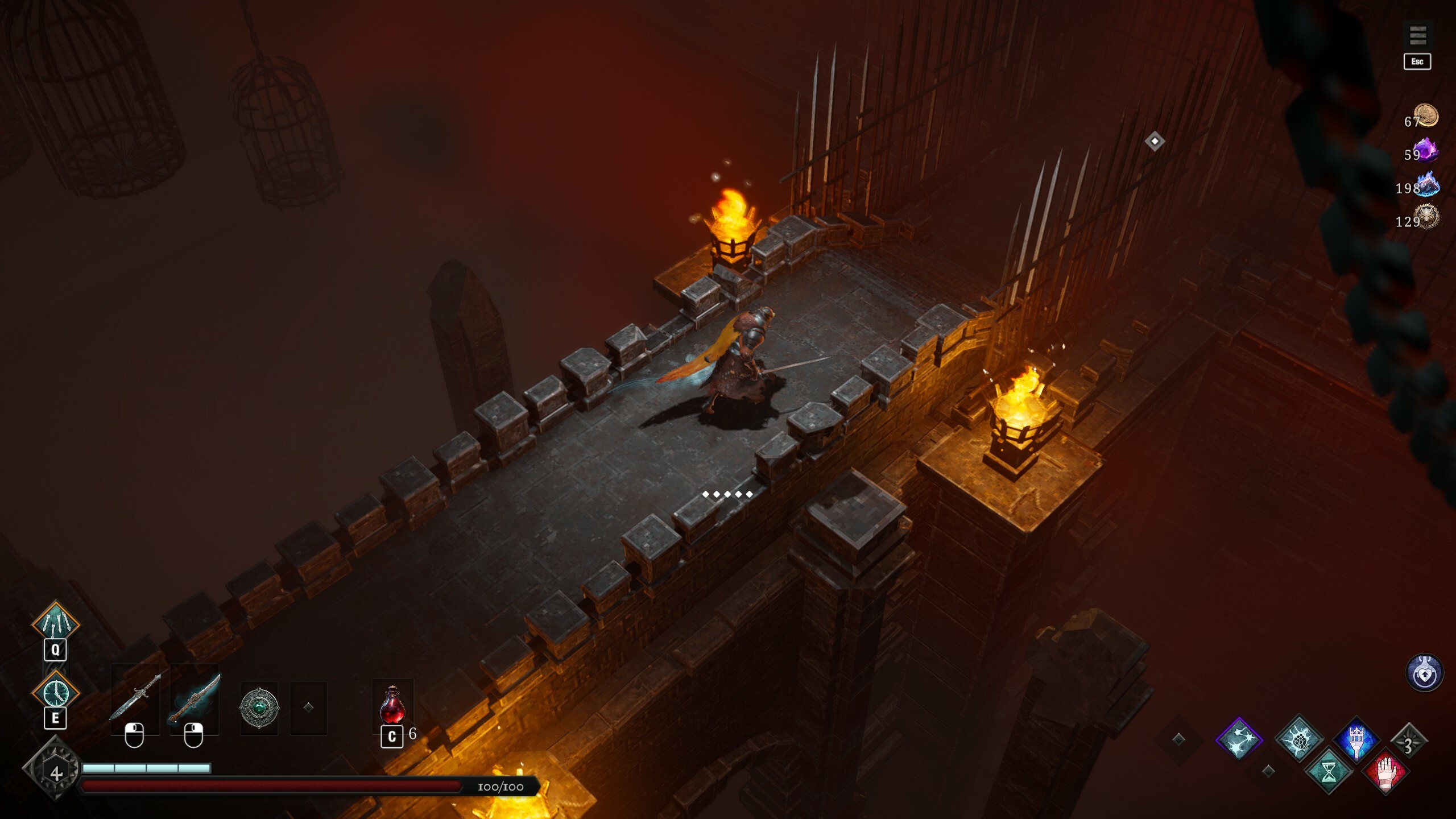 Gameplay scene from Netherworld Covenant showcasing tactical combat and dark fantasy environment.