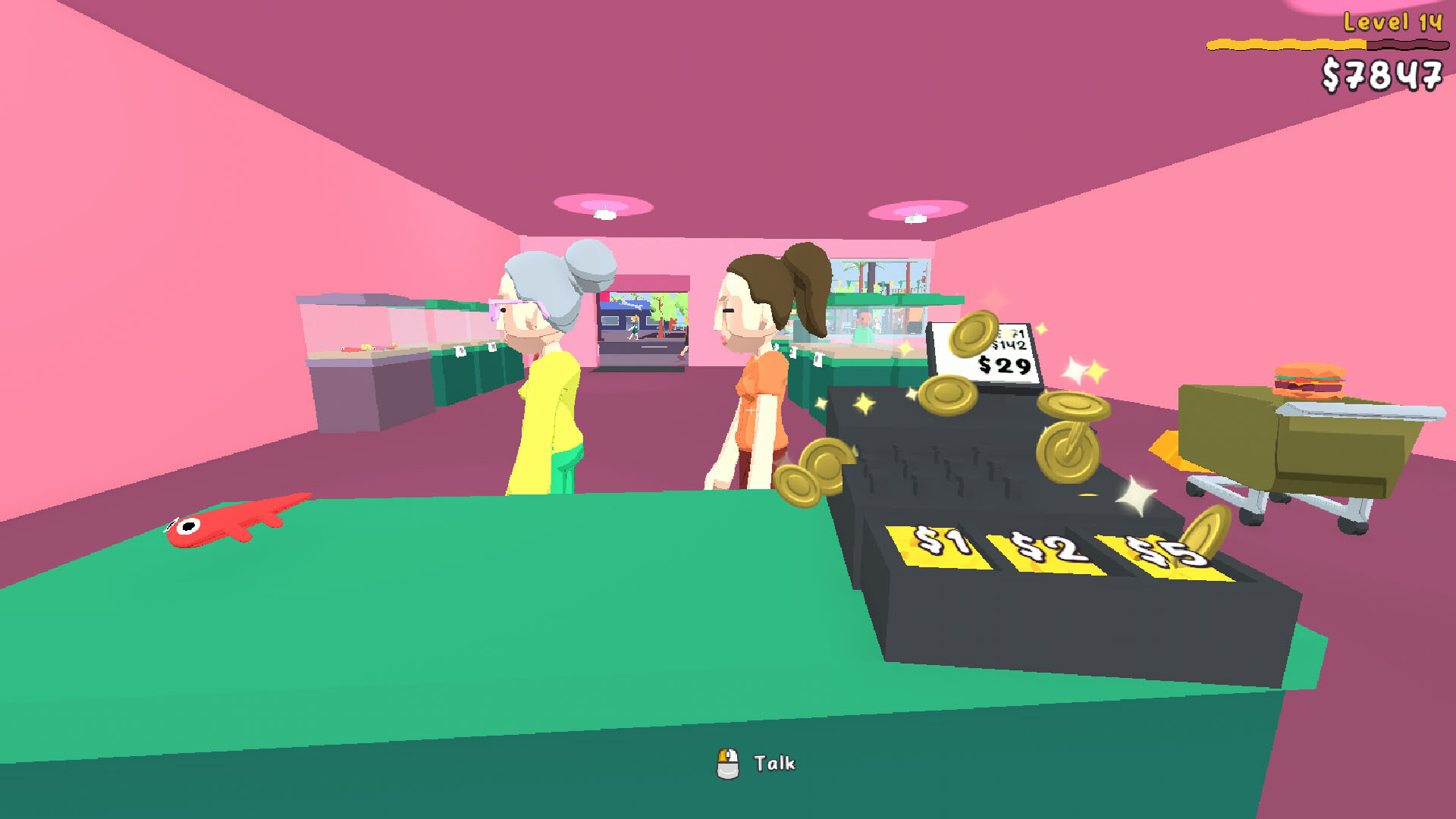 Colorful scene from Zoopunk showcasing characters in a vibrant shop environment