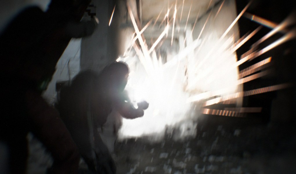 Intense action scene from Bodycam Zombie Mode trailer with explosions and tactical gameplay.