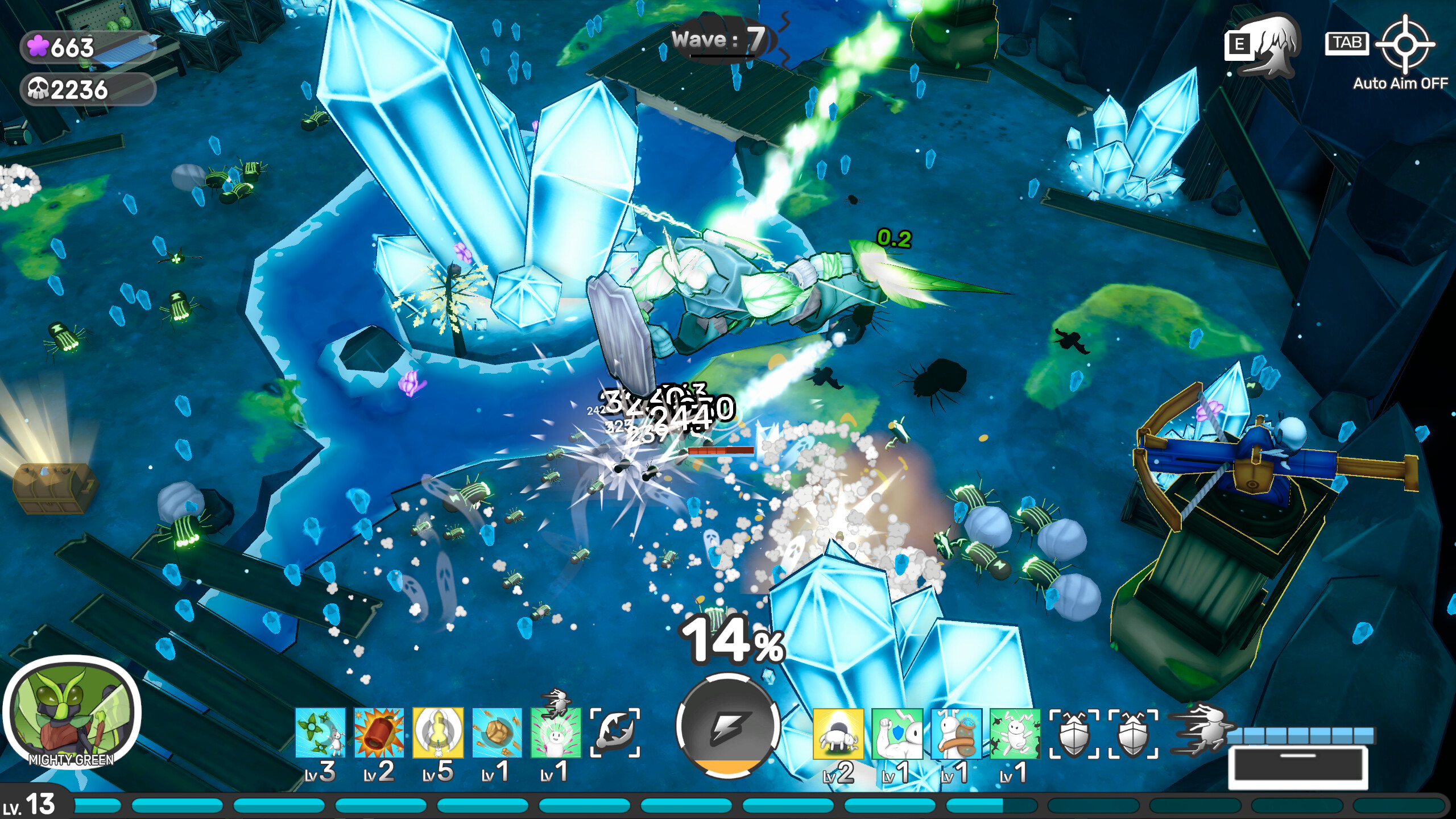 Intense action scene in Cast Outs featuring magical combat and crystal landscapes