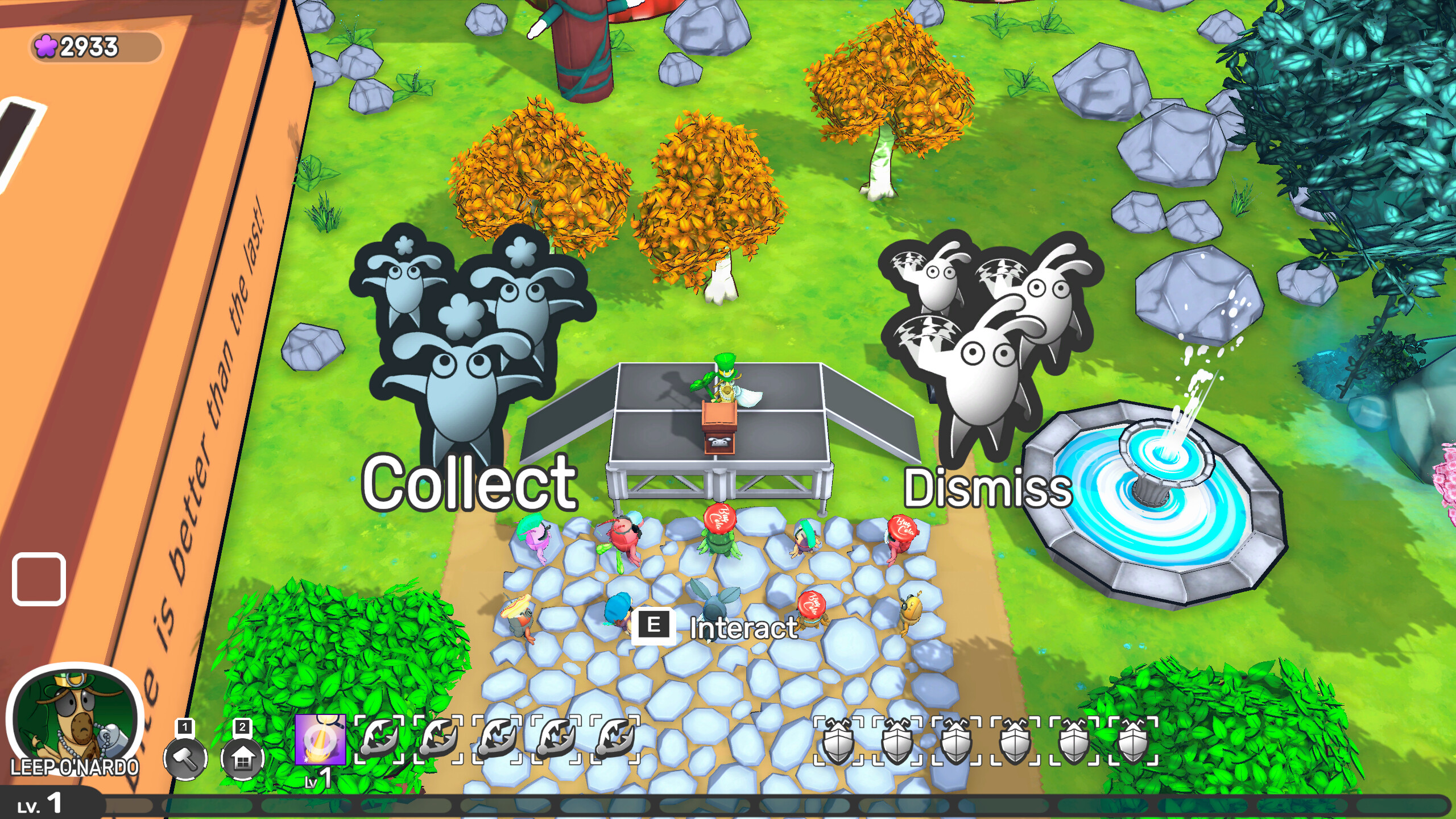 Gameplay scene from Cast Outs featuring interactive elements and colorful environment