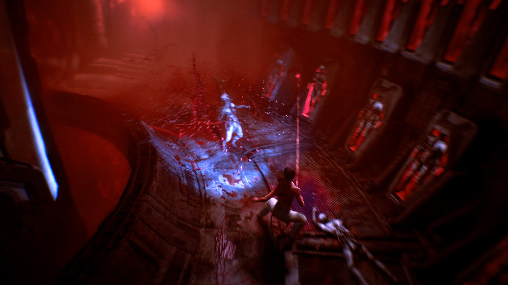 Intense battle scene in Graft showcasing survival horror gameplay