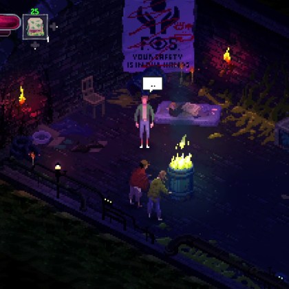 Isometric scene from Kingdom of Night showcasing characters in a dark, atmospheric setting
