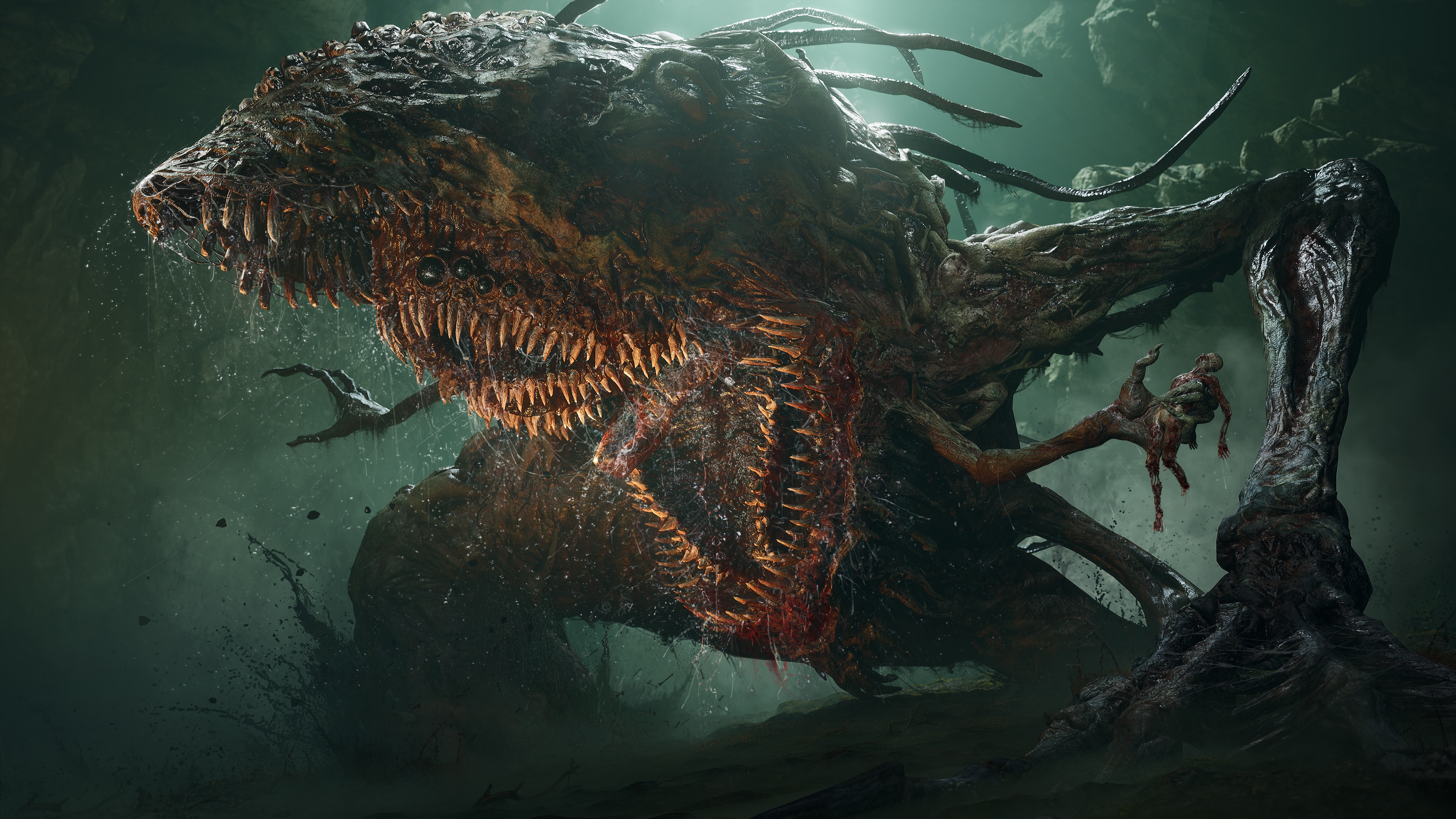 Monstrous creature from Lords of the Fallen in dark fantasy setting