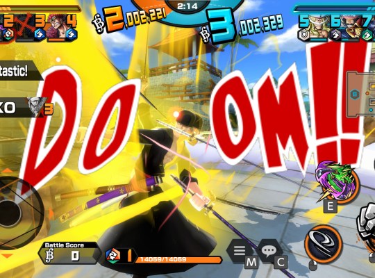Trafalgar Law in action with explosive effects in One Piece: Bounty Rush gameplay.