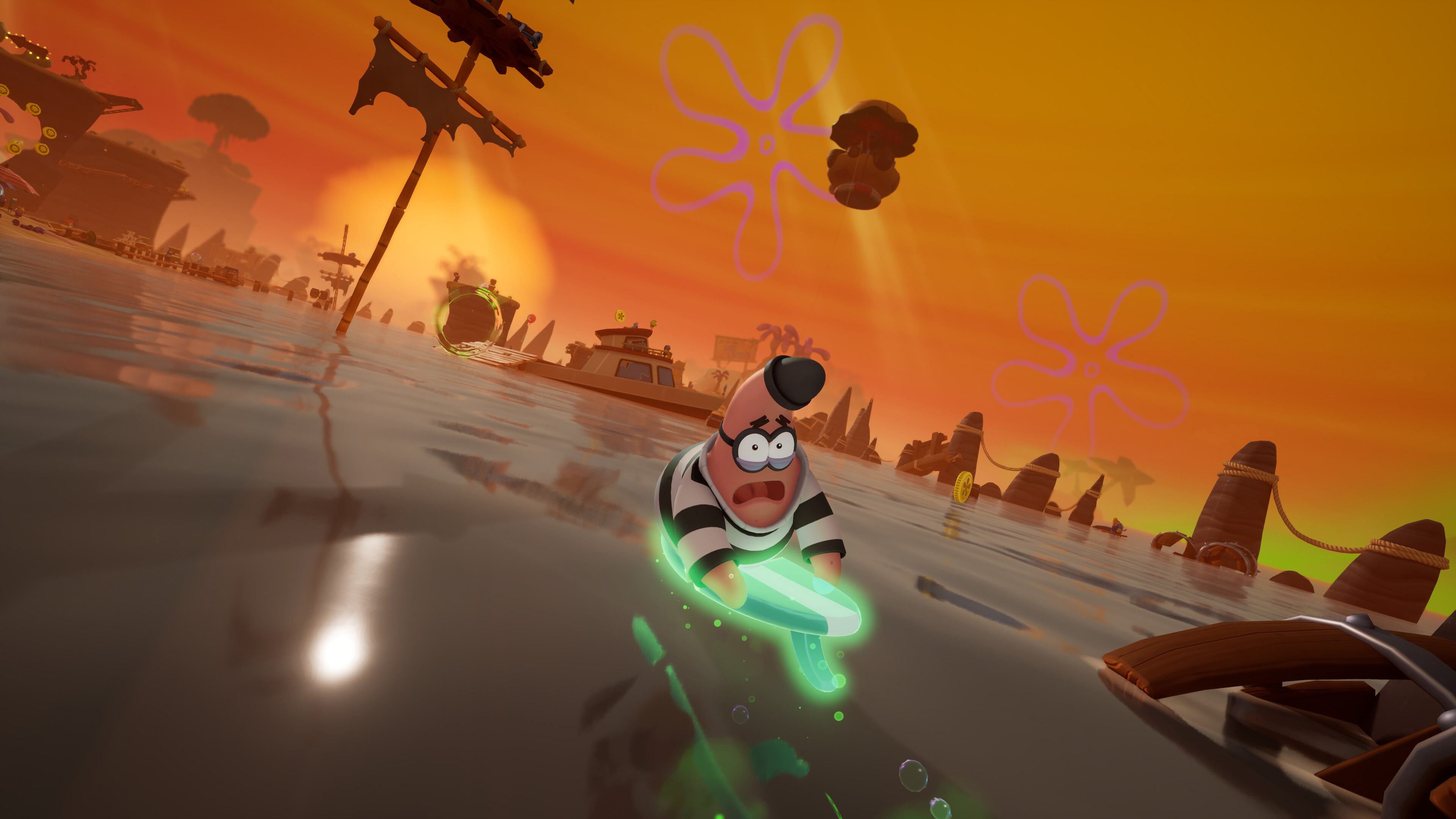 Patrick in a vibrant underwater scene from SpongeBob SquarePants: Titans of the Tides