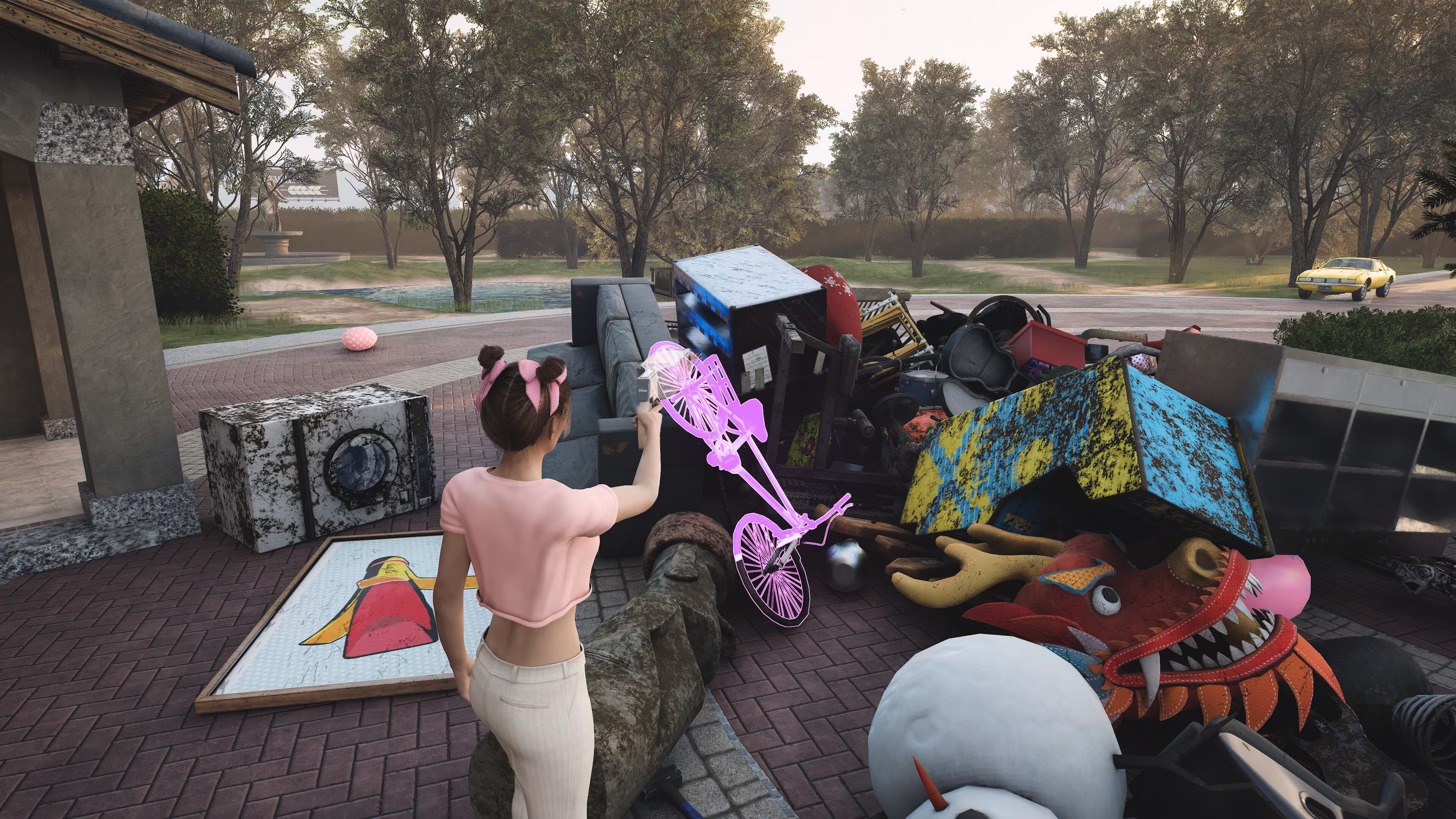 Player exploring a cluttered storage unit in Storage Hunter Simulator