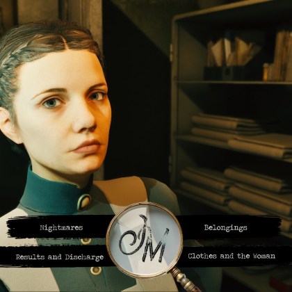 Character closeup in The Last Case of John Morley with UI elements