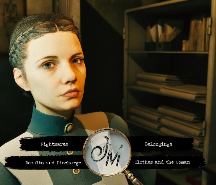 Character closeup in The Last Case of John Morley with UI elements