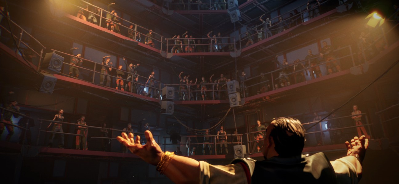 Exciting multiplayer scene from Tides of Tomorrow showcasing character Kass in a vibrant setting.