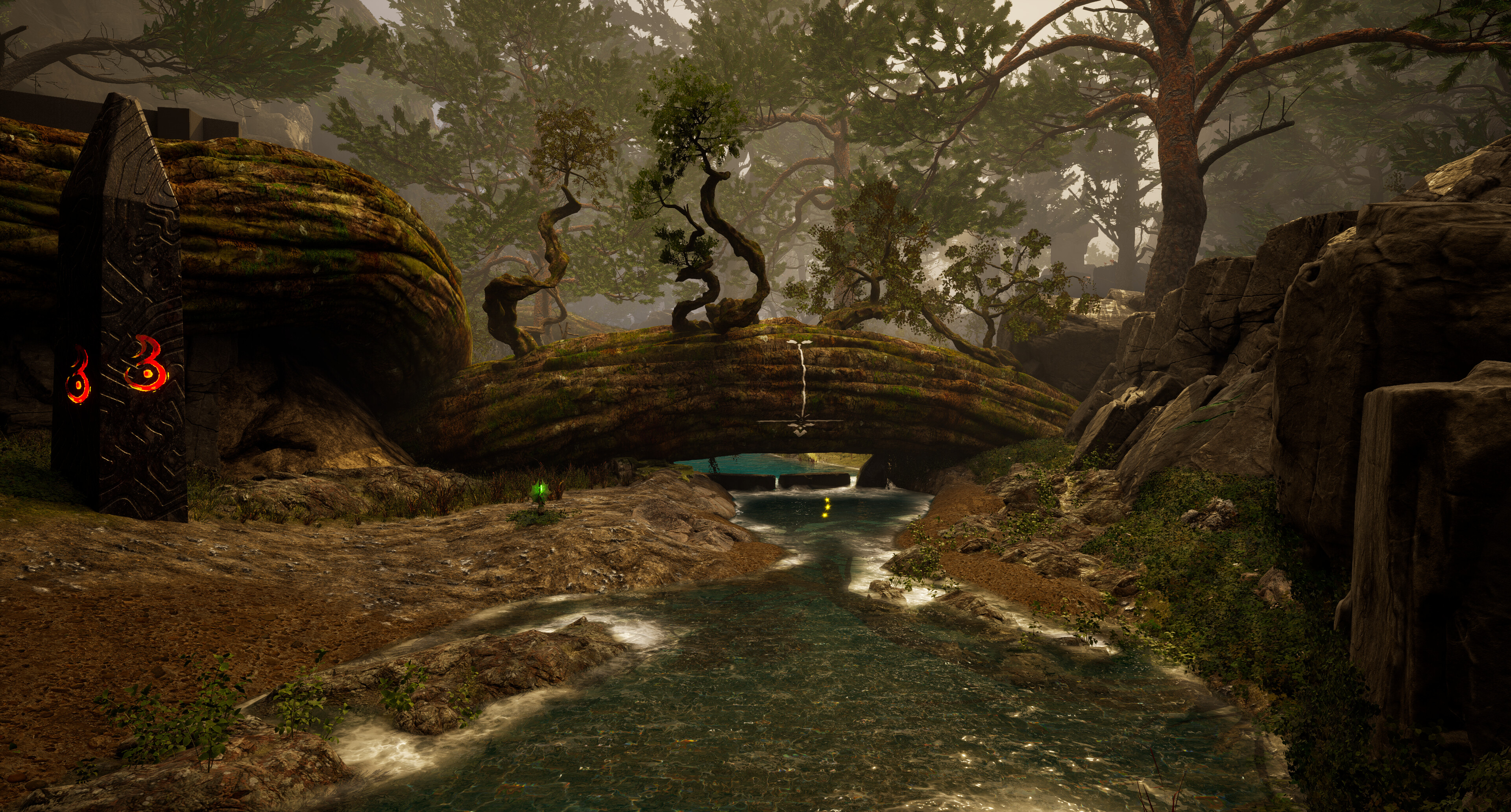 Scenic landscape of Ithannar in Dragon Khan featuring lush greenery and a tranquil river.