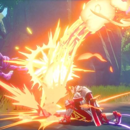 Dynamic action scene from Awakeness: YALDA Night featuring Rei in combat.