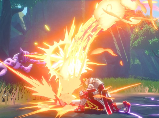 Dynamic action scene from Awakeness: YALDA Night featuring Rei in combat.