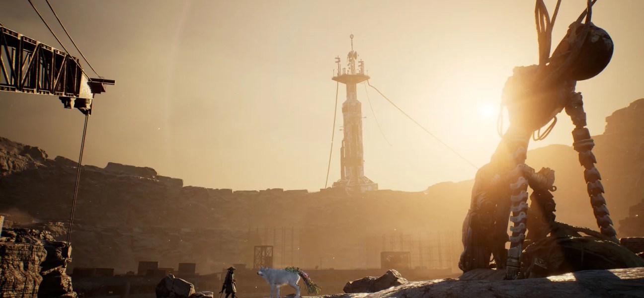 Epic landscape from Beast of Reincarnation showcasing a mystical setting and towering structure.