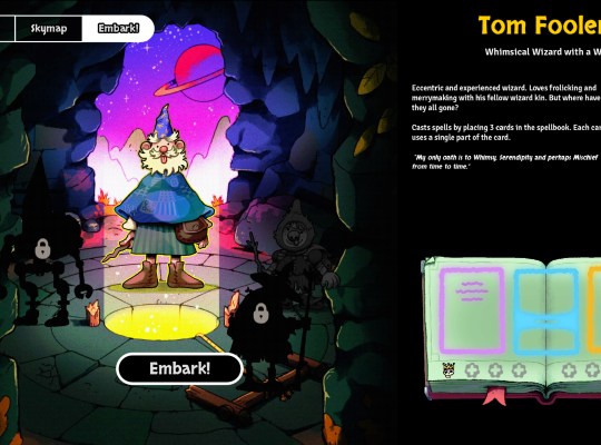 Whimsical wizard character in a magical setting from Bibidi Bibidi! game.