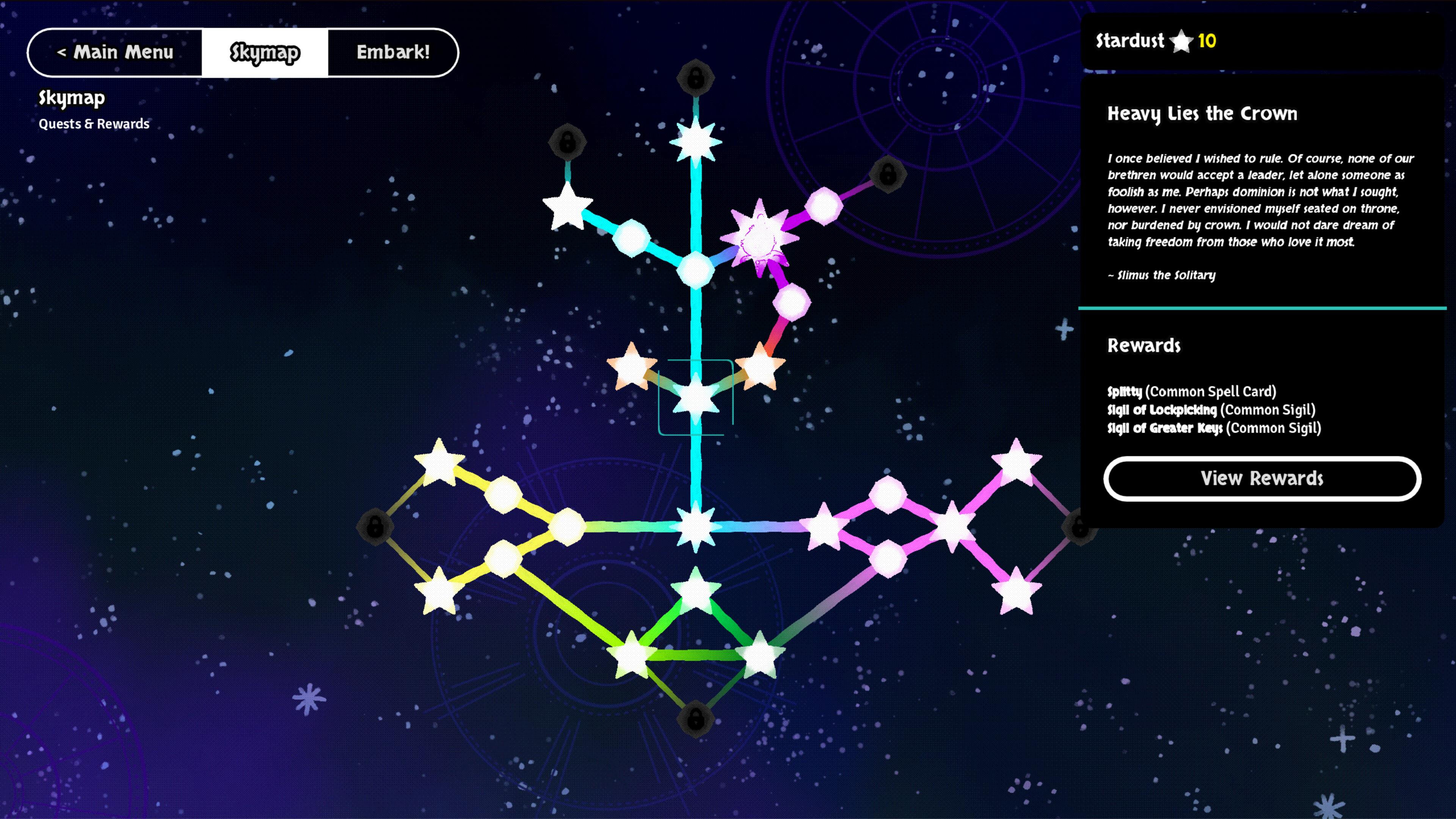 Colorful spell tree in Bibidi Bibidi! showcasing unique spell combinations