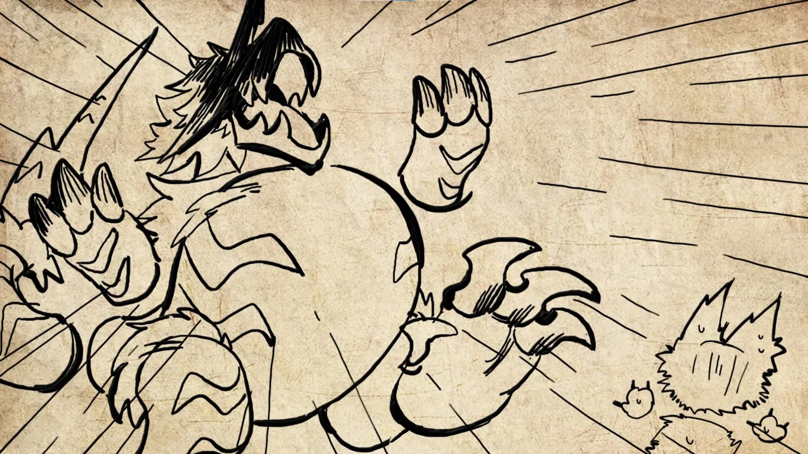 Epic cat gladiator battle scene with fierce creatures in a dynamic pose