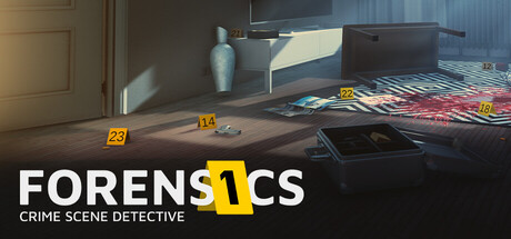 Realistic crime scene with evidence markers in Forensics: Crime Scene Detective