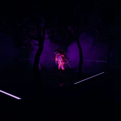 Mystical scene in LUNA: Obscura featuring vibrant colors and eerie atmosphere