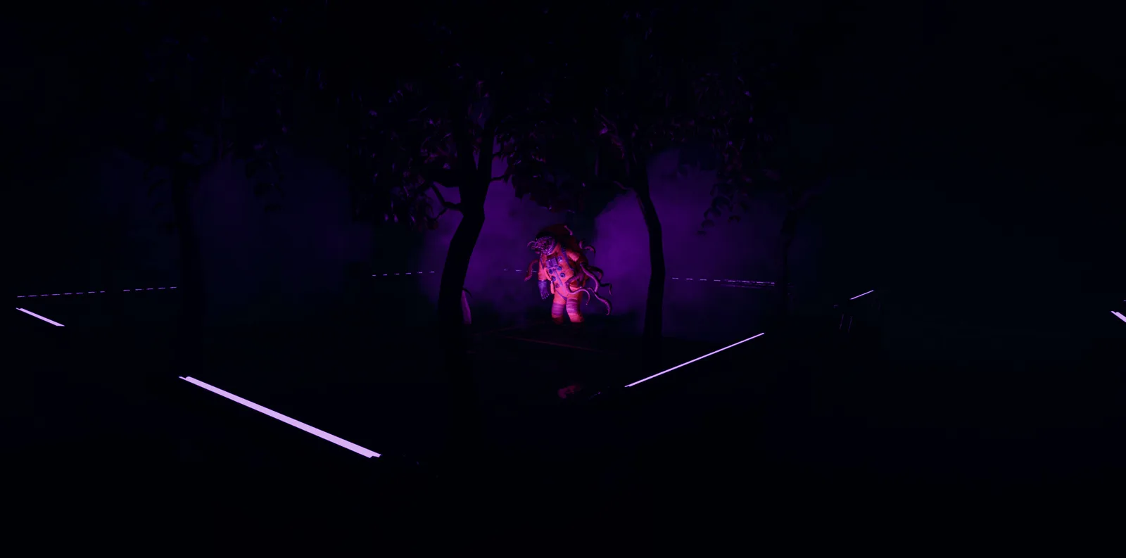 Mystical scene in LUNA: Obscura featuring vibrant colors and eerie atmosphere