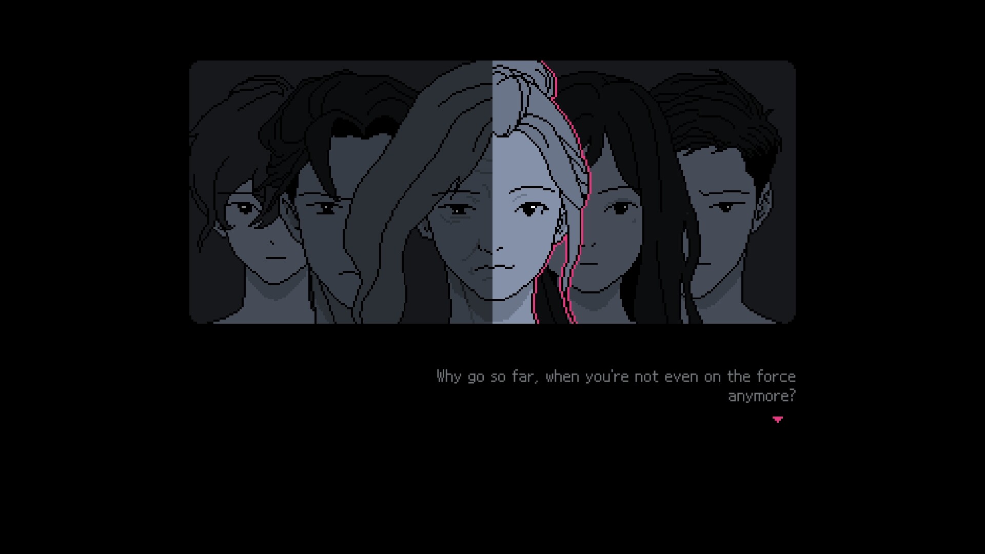 Characters from No Case Should Remain Unsolved in a split-screen mystery scene.