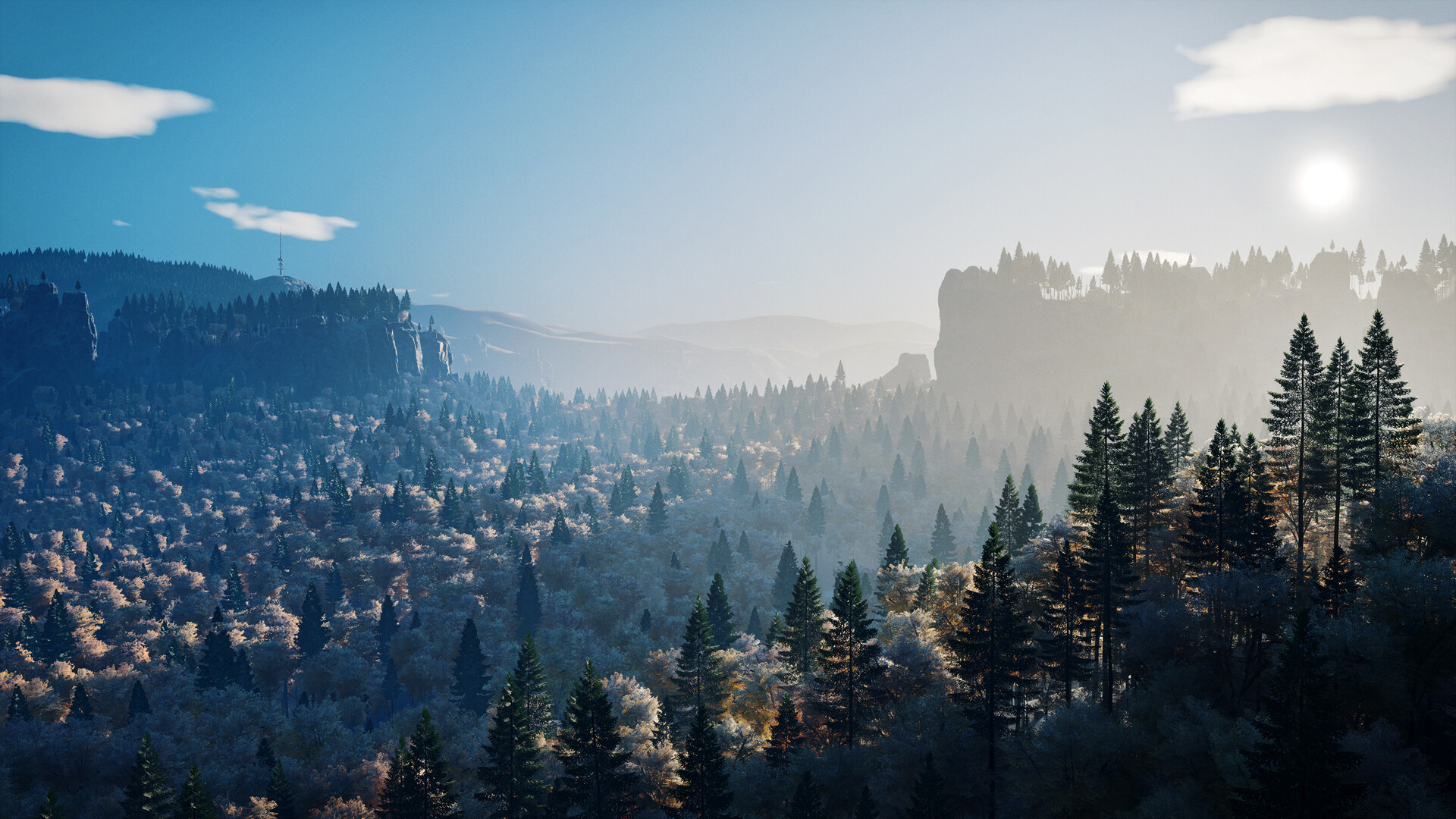 Stunning landscape from Prologue: Go Wayback! showcasing forests and mountains