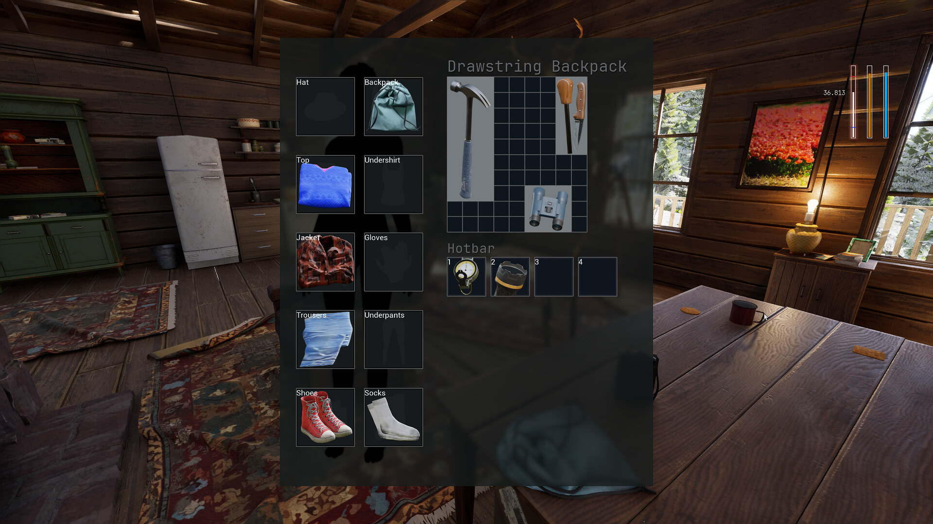 Inventory screen showcasing items in Prologue: Go Wayback!