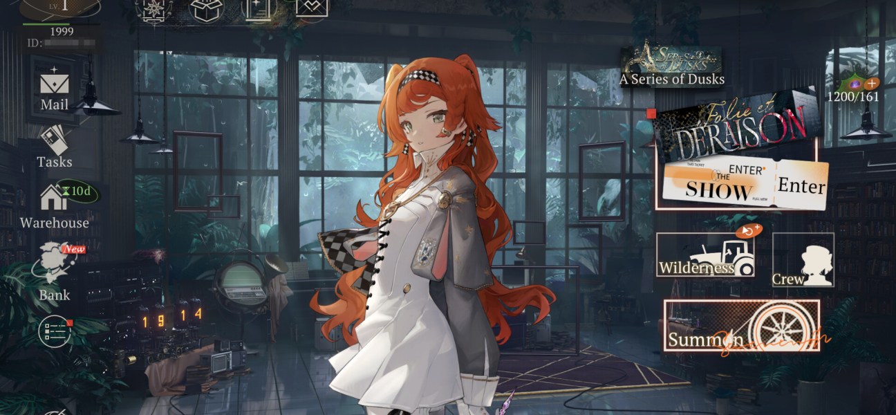 Reverse: 1999 game interface showcasing character and menu options in a fantasy setting