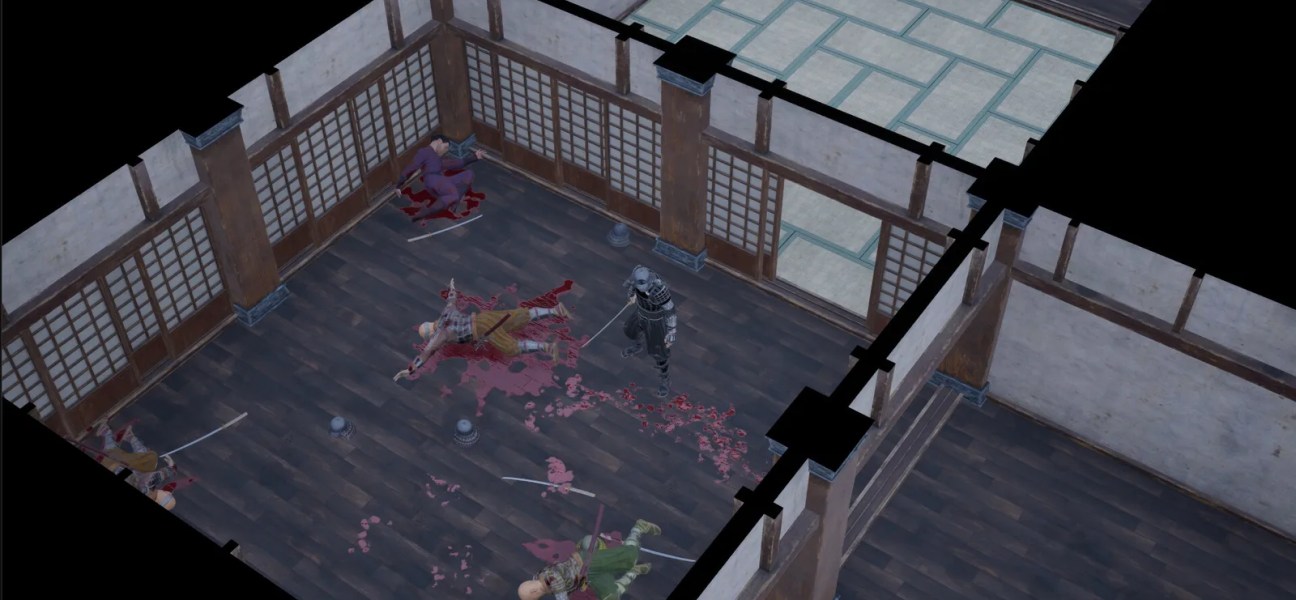 Intense battle scene in Samurai: Ronin's Path showcasing a warrior amidst fallen enemies