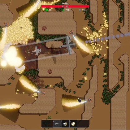 Intense aerial battle scene in Sir, We Have an Orc Problem game