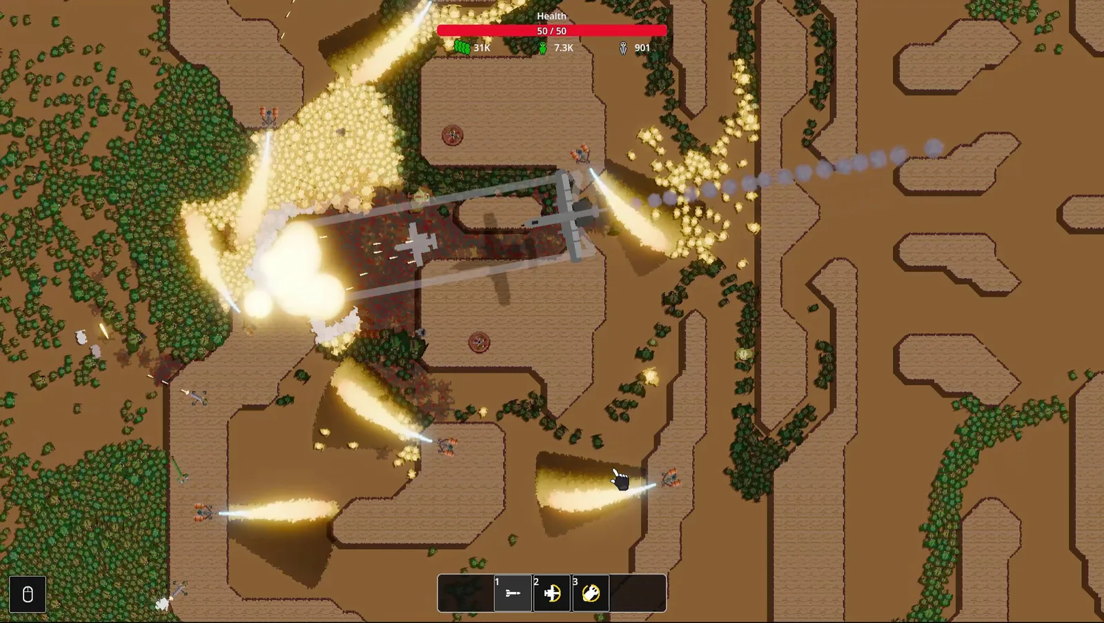 Intense aerial battle scene in Sir, We Have an Orc Problem game