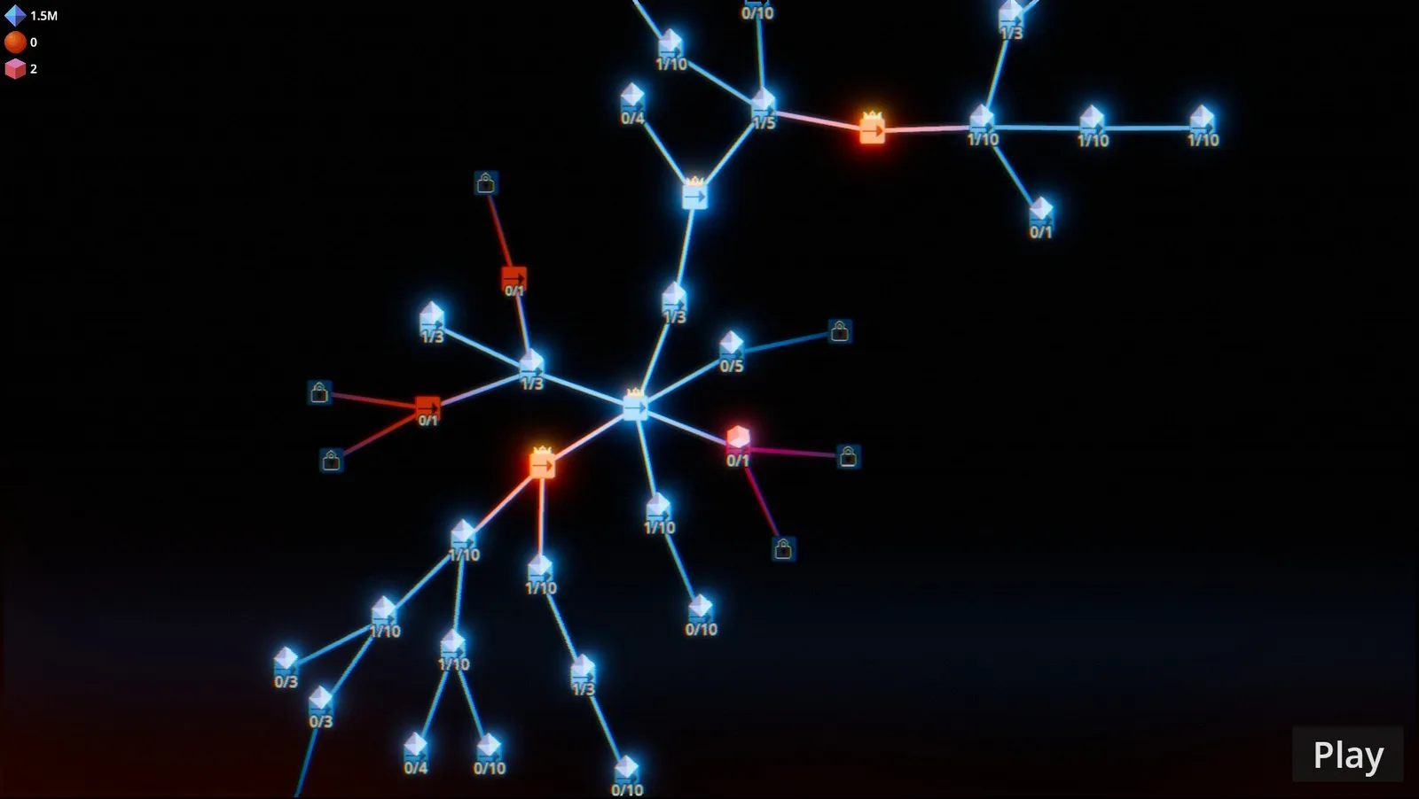 Game mechanics overview for Sir, We Have an Orc Problem with skill tree visualization