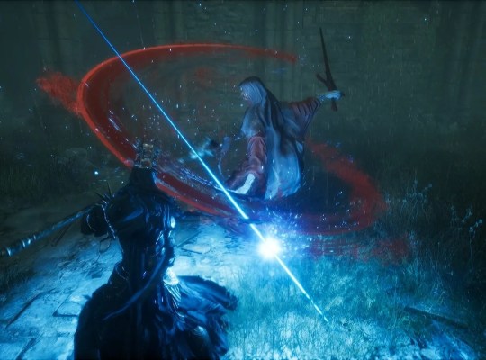 Epic battle scene in The Relic: First Guardian showcasing magic and swordplay