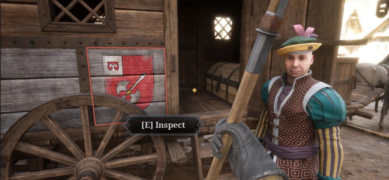 Gameplay scene from Gate Guard Simulator featuring character interaction