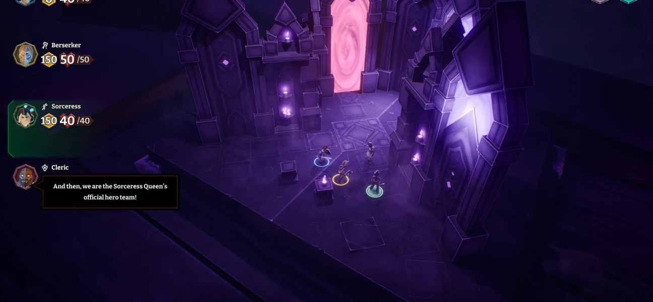 Gameplay scene from Hellcard II featuring characters in a mystical environment