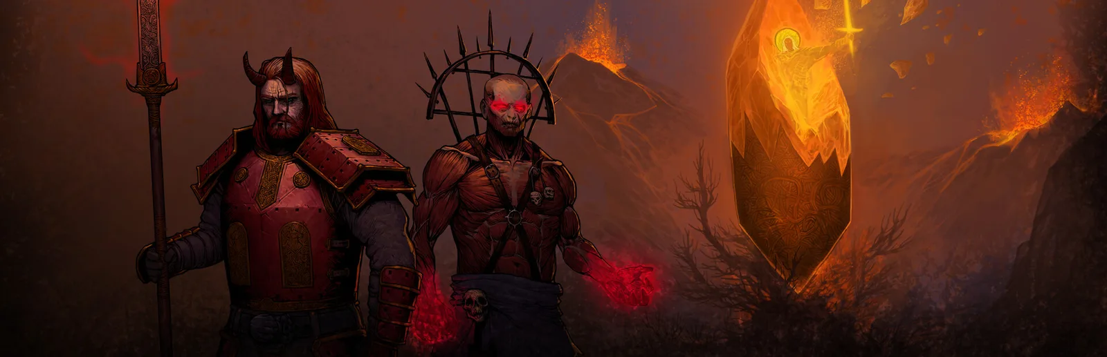 HellSlave II: Judgment of the Archon game cover featuring a warrior surrounded by dark creatures
