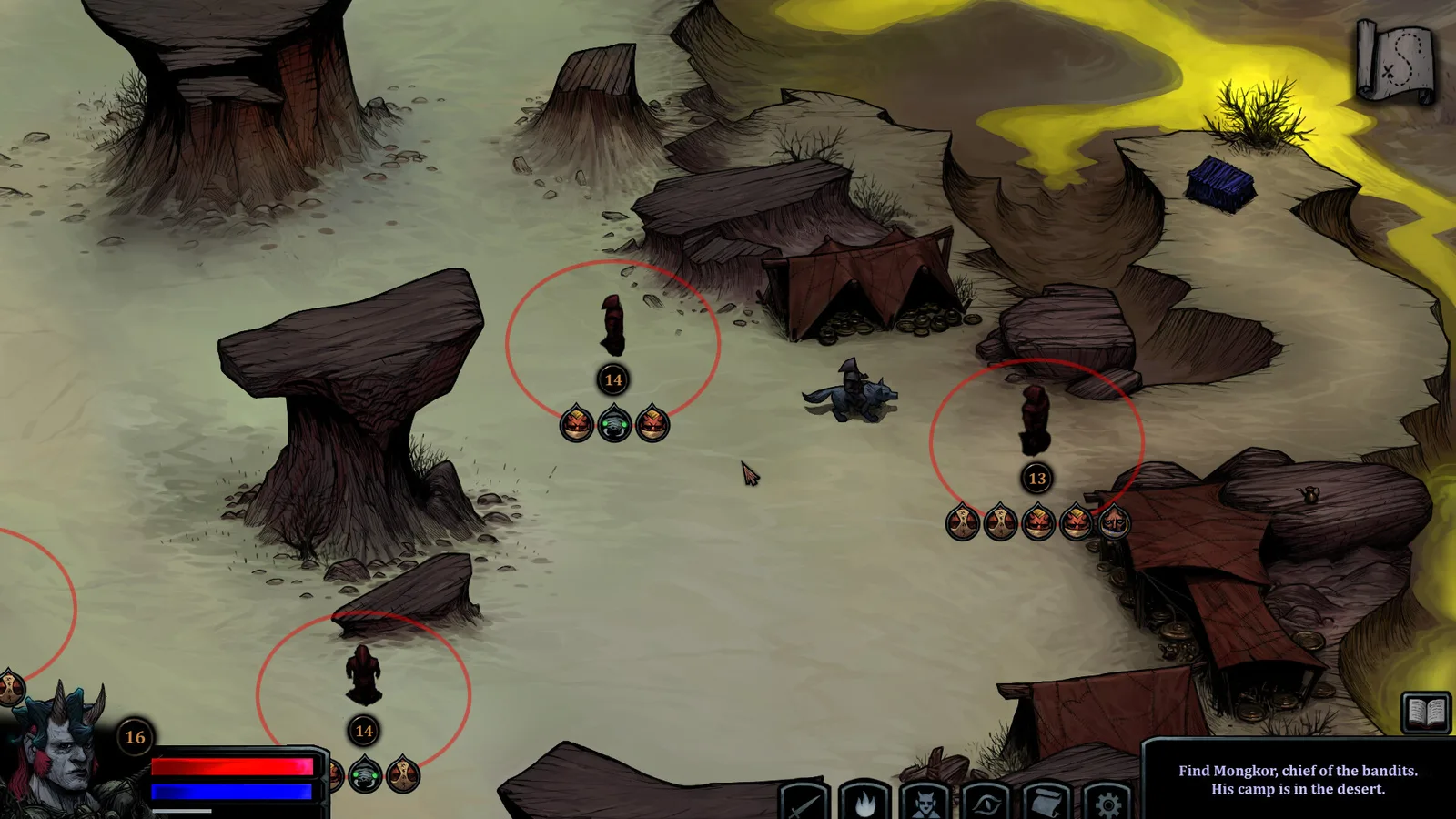 Explore the desolate landscape of HellSlave II: Judgment of the Archon with strategic combat.
