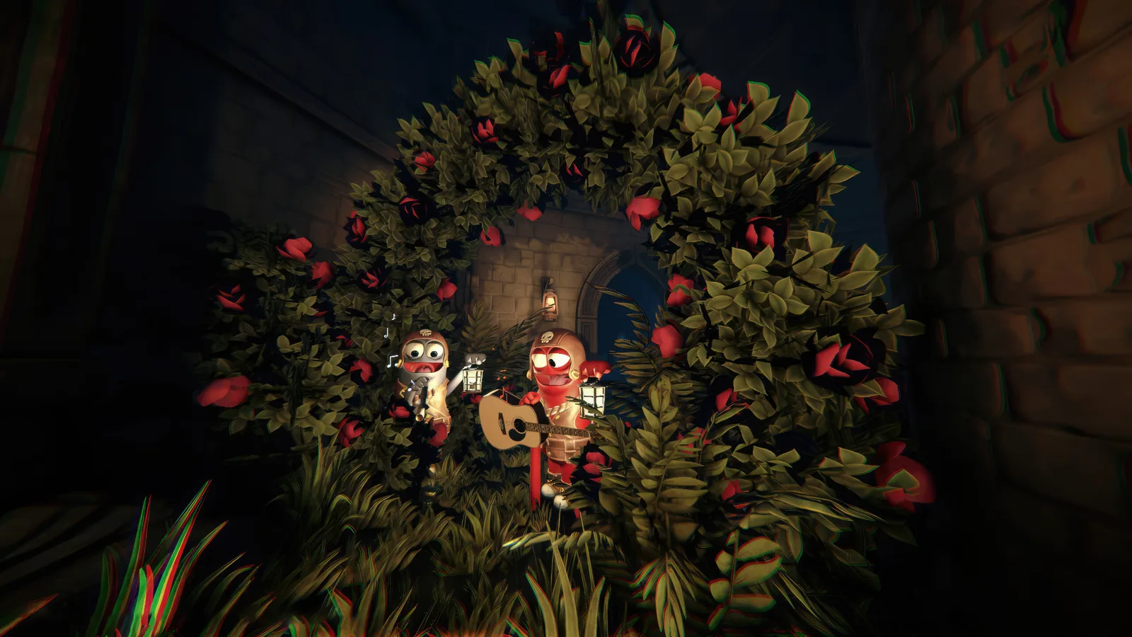 Colorful characters in a floral archway from Last Pirates: Die Together game