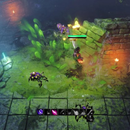Action-packed scene from Malignant Survivors 2 featuring combat and exploration elements.