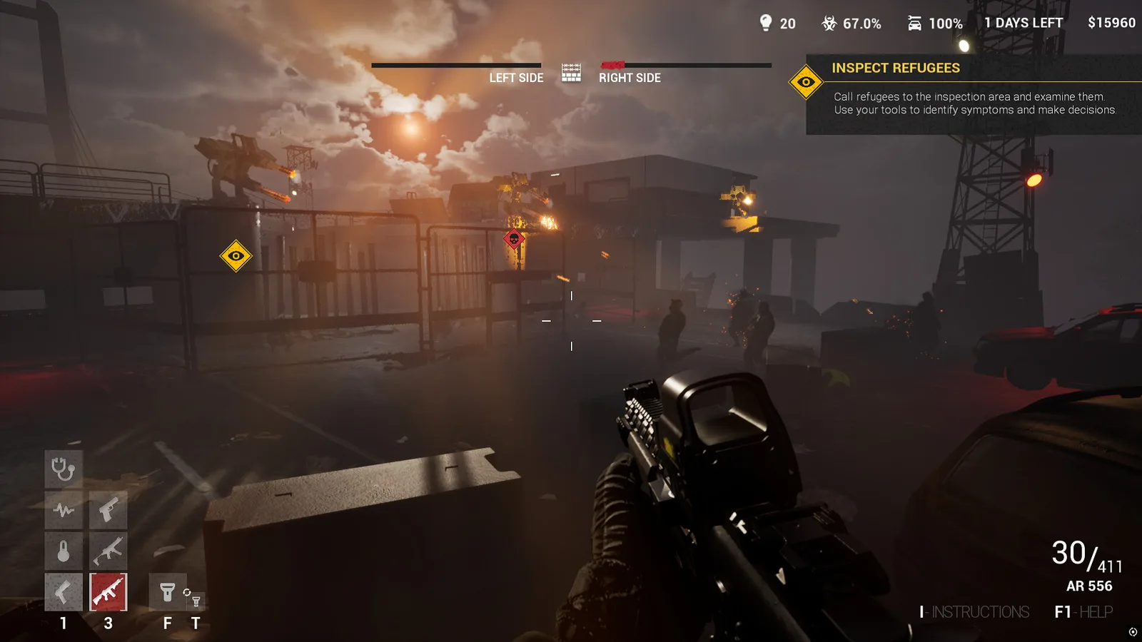 Intense gameplay scene from Quarantine Zombies - Prologue featuring combat and exploration.